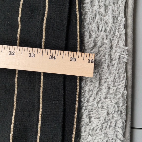 Lauren Ralph Lauren Dress Womens Large Black Gold Striped Sleeveless Tie - Picture 5 of 8